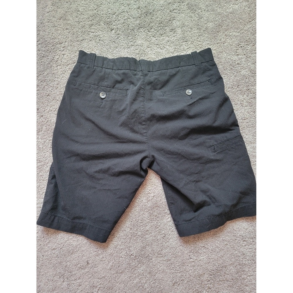 Daniel Hechter Men's Charcoal Textured Flat-Front Shorts‎ - Picture 2 of 5